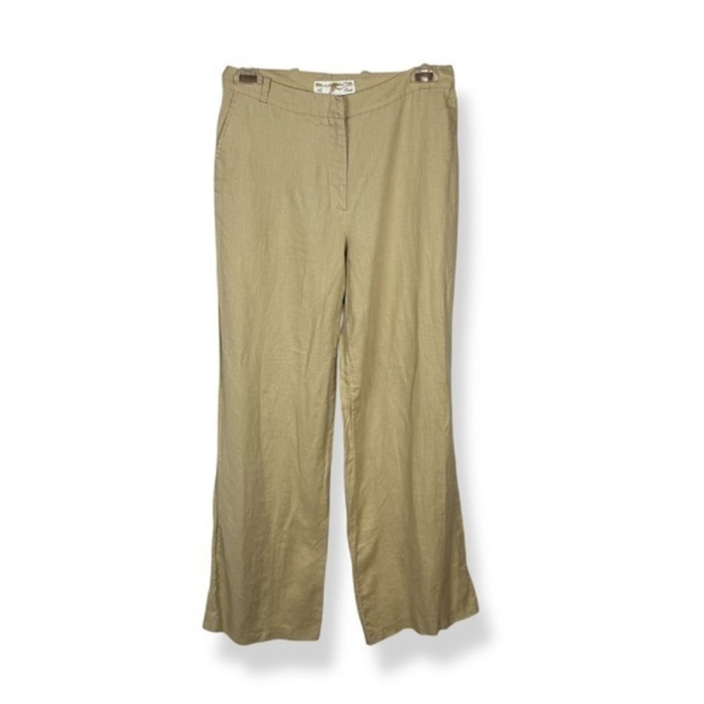 Blunauta 100% Linen Womens Pants‎ Size 42 (US 6) Made in Italy Office Summer